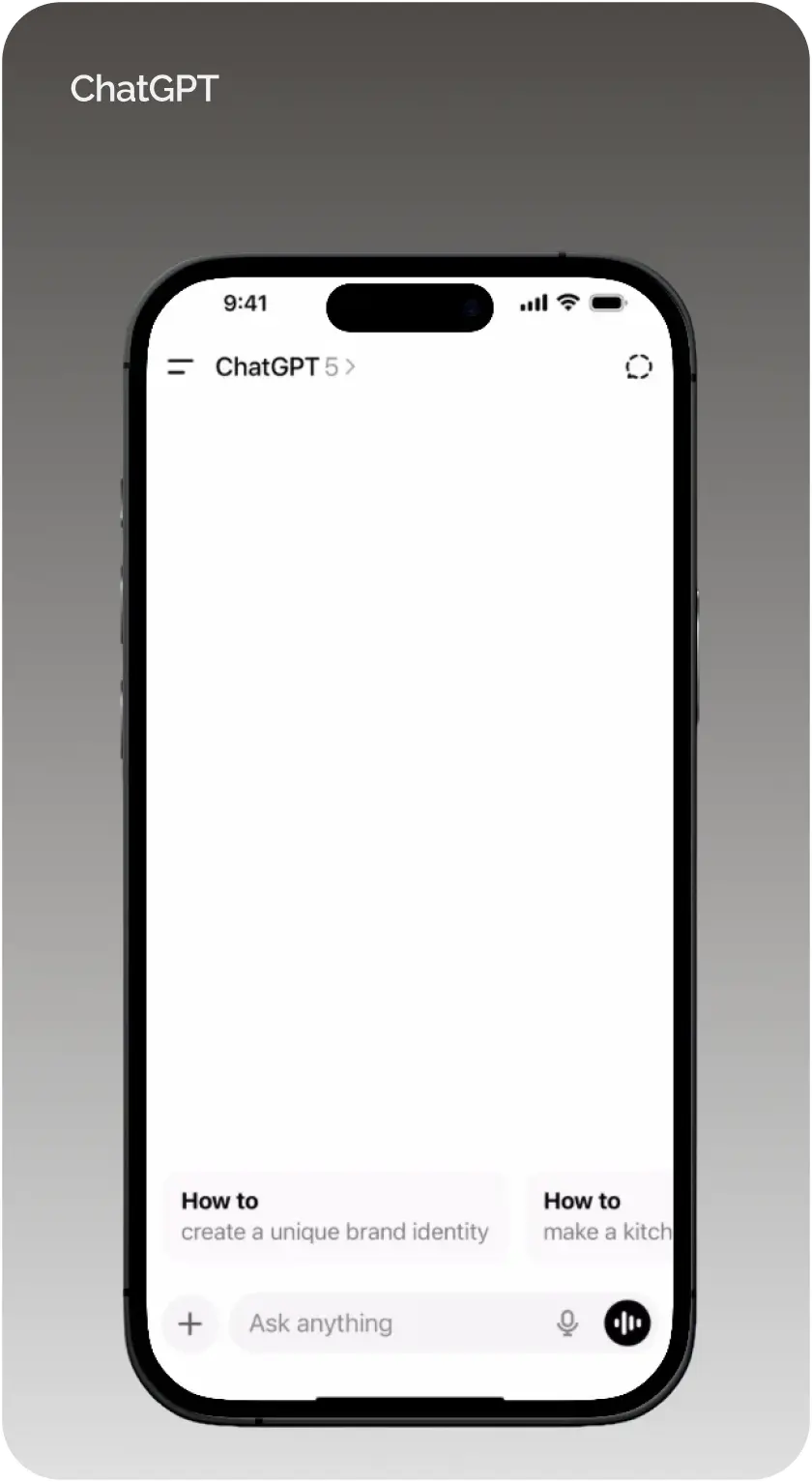 ChatGPT blank chat screen