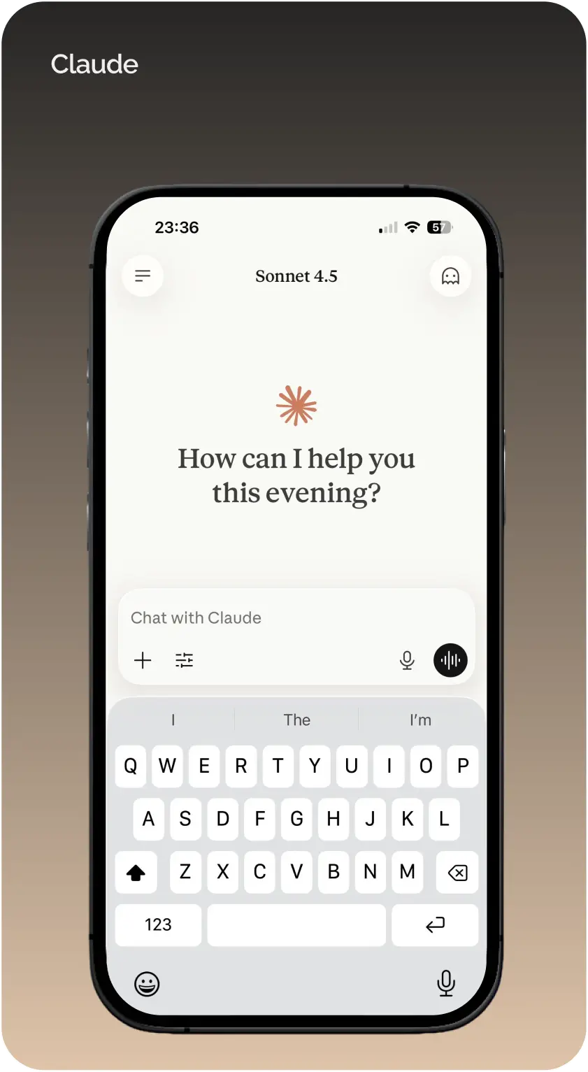 Claude blank chat screen