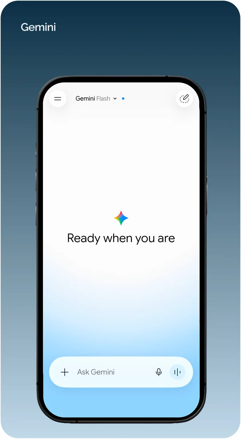 Gemini blank chat screen