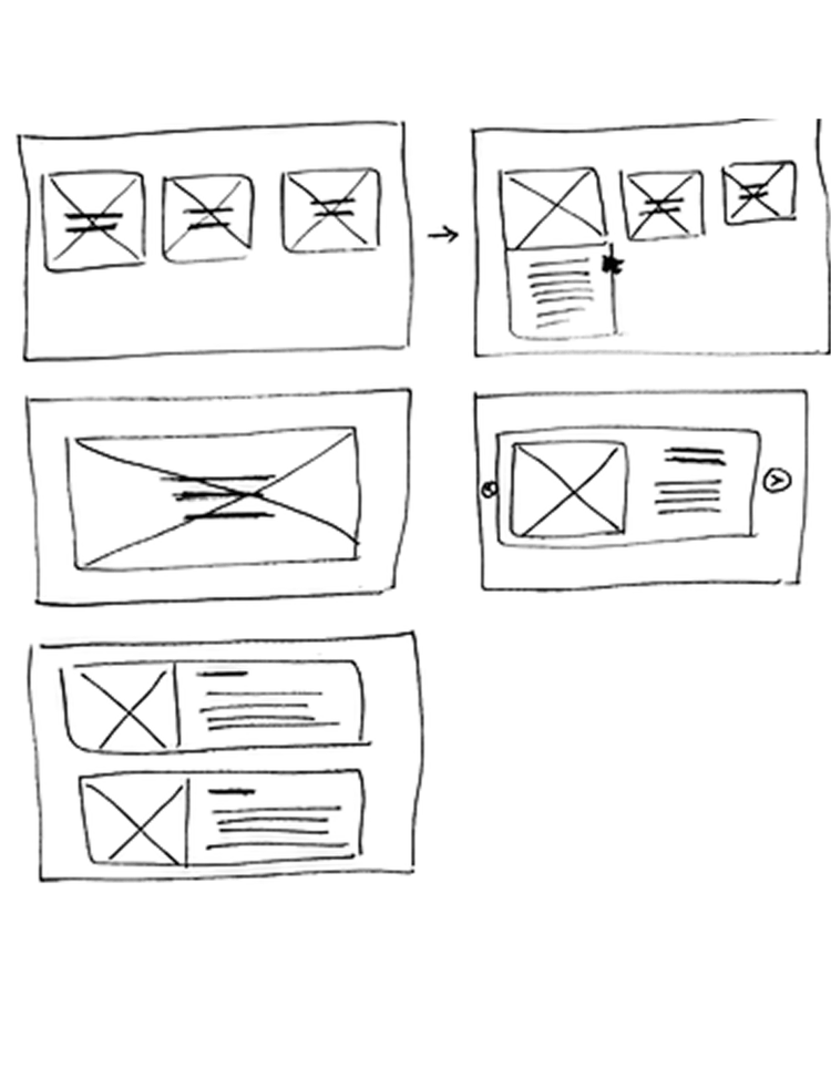 Pencil wireframes