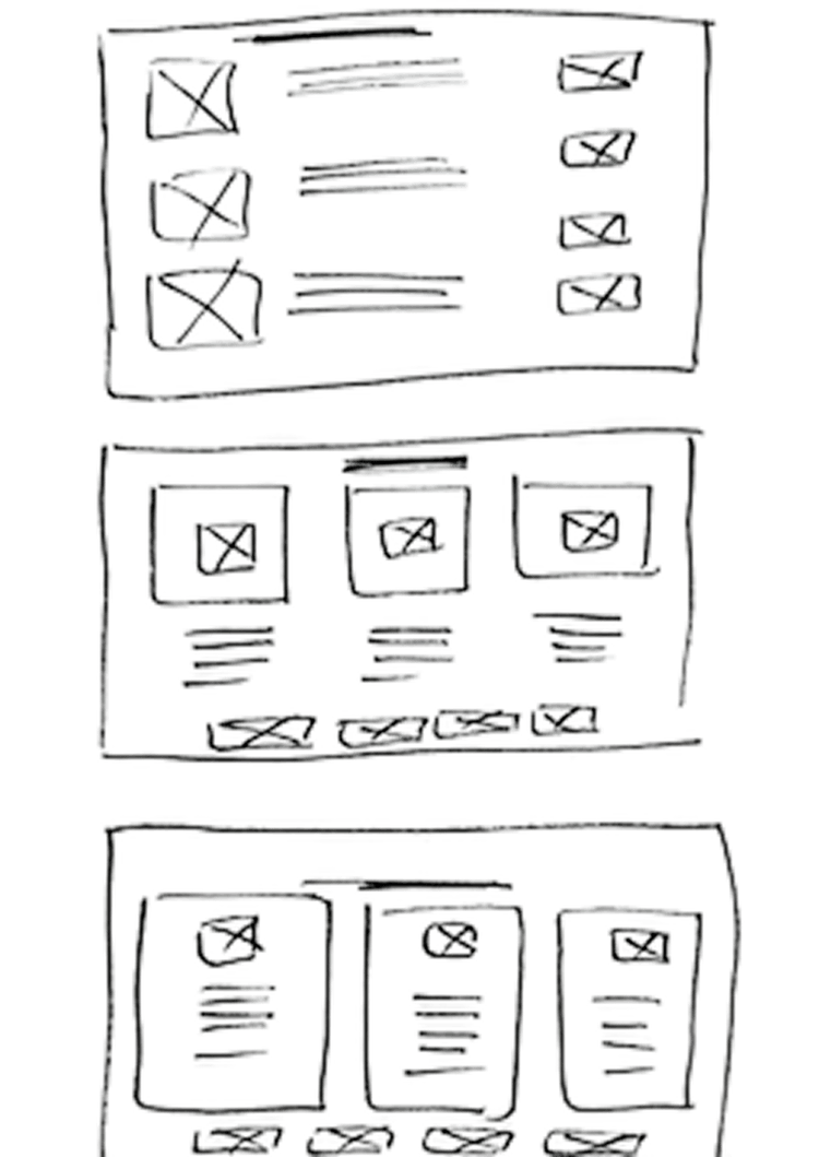 Digital wireframe printouts